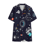 Universe Galaxy Outer Space Print Cotton Hawaiian Shirt