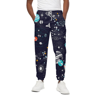 Universe Galaxy Outer Space Print Cotton Pants