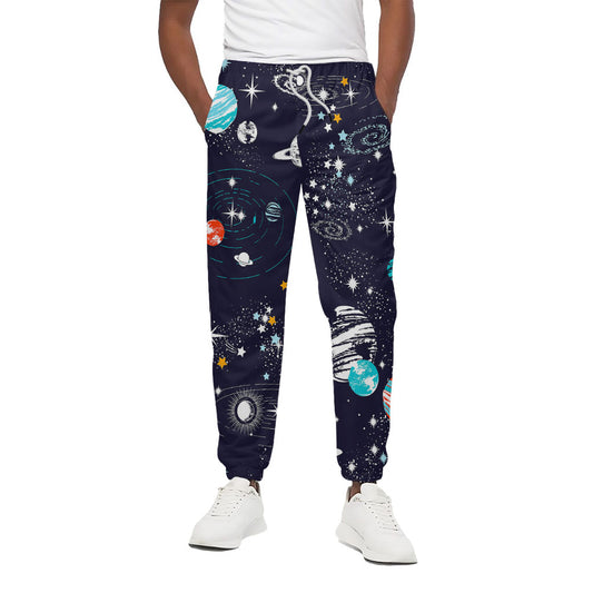 Universe Galaxy Outer Space Print Cotton Pants