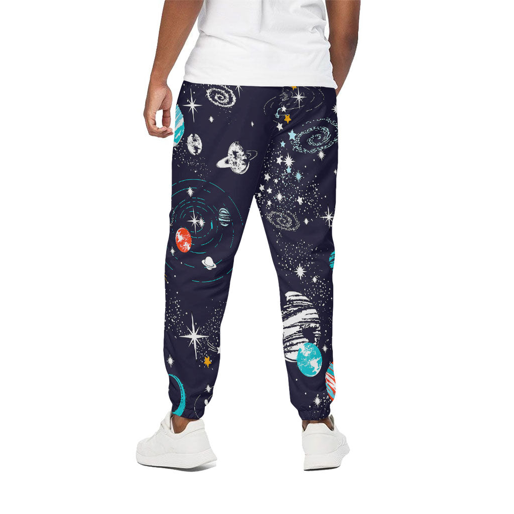 Universe Galaxy Outer Space Print Cotton Pants