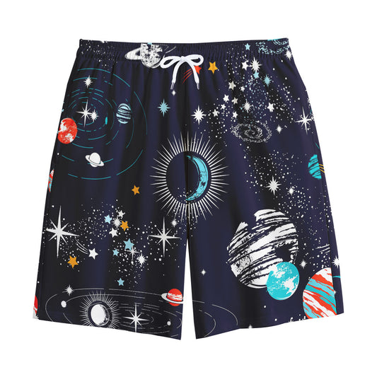 Universe Galaxy Outer Space Print Cotton Shorts