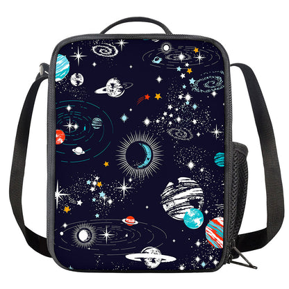 Universe Galaxy Outer Space Print Crossbody Lunch Bag
