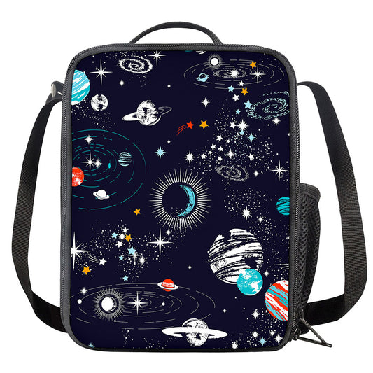 Universe Galaxy Outer Space Print Crossbody Lunch Bag