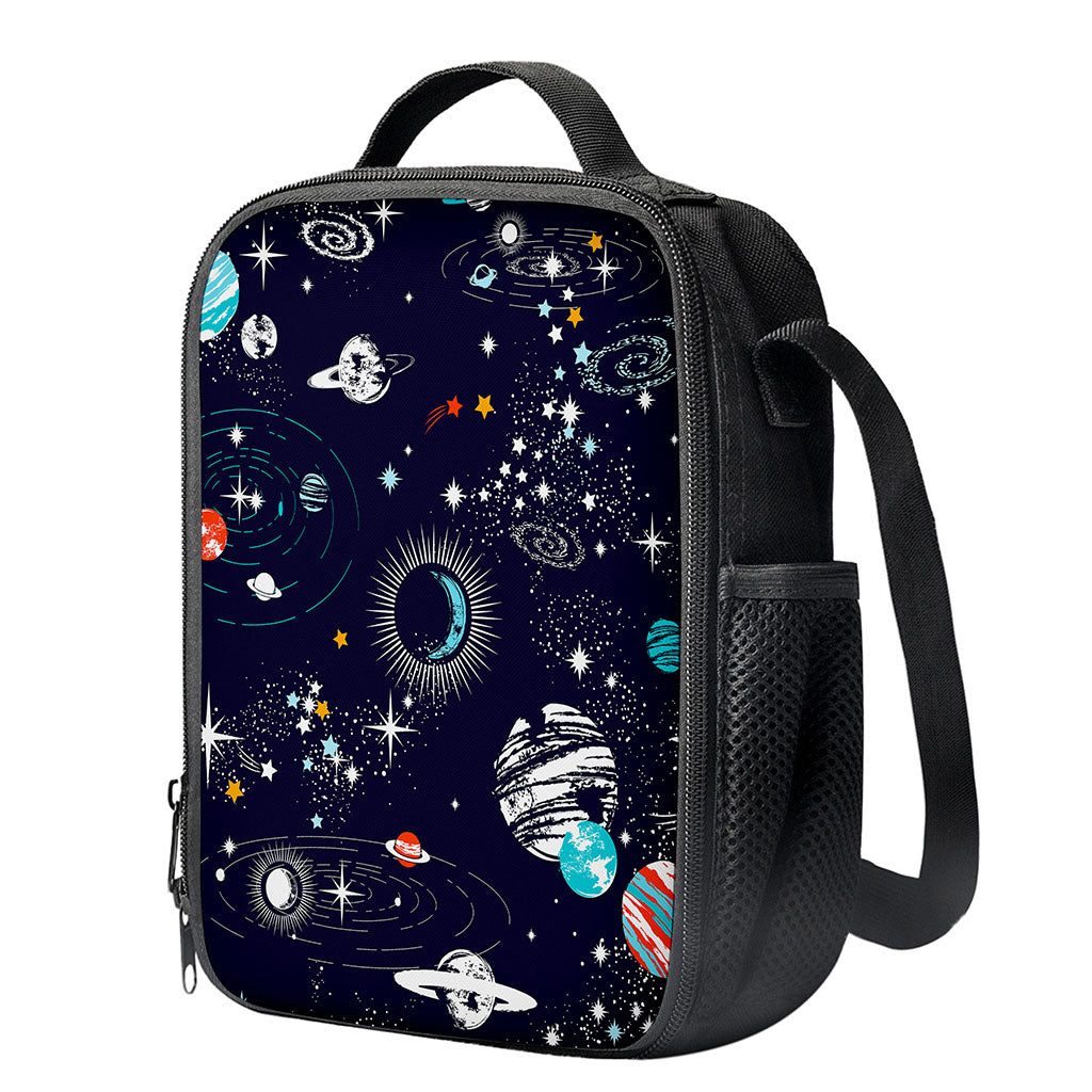 Universe Galaxy Outer Space Print Crossbody Lunch Bag