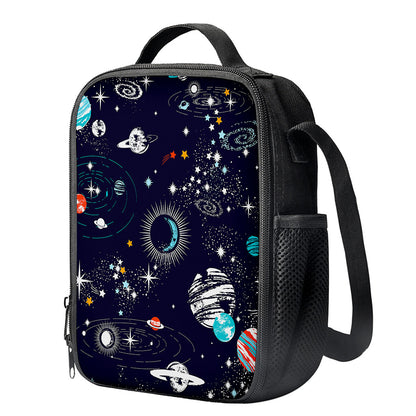 Universe Galaxy Outer Space Print Crossbody Lunch Bag