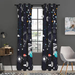 Universe Galaxy Outer Space Print Curtain