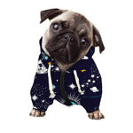Universe Galaxy Outer Space Print Dog Zip Up Hoodie