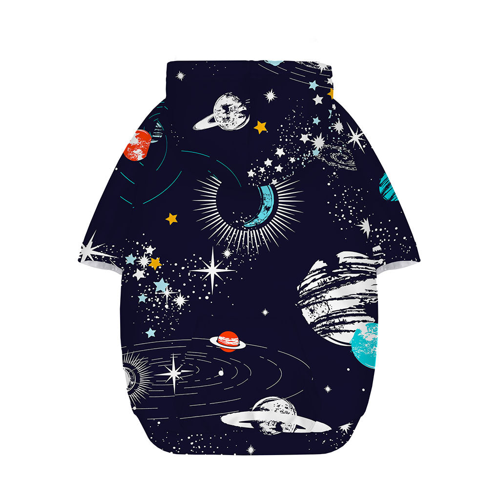 Universe Galaxy Outer Space Print Dog Zip Up Hoodie