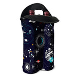 Universe Galaxy Outer Space Print Double Neoprene Wine Tote