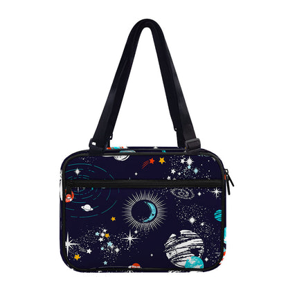 Universe Galaxy Outer Space Print Double Strap Bible Bag