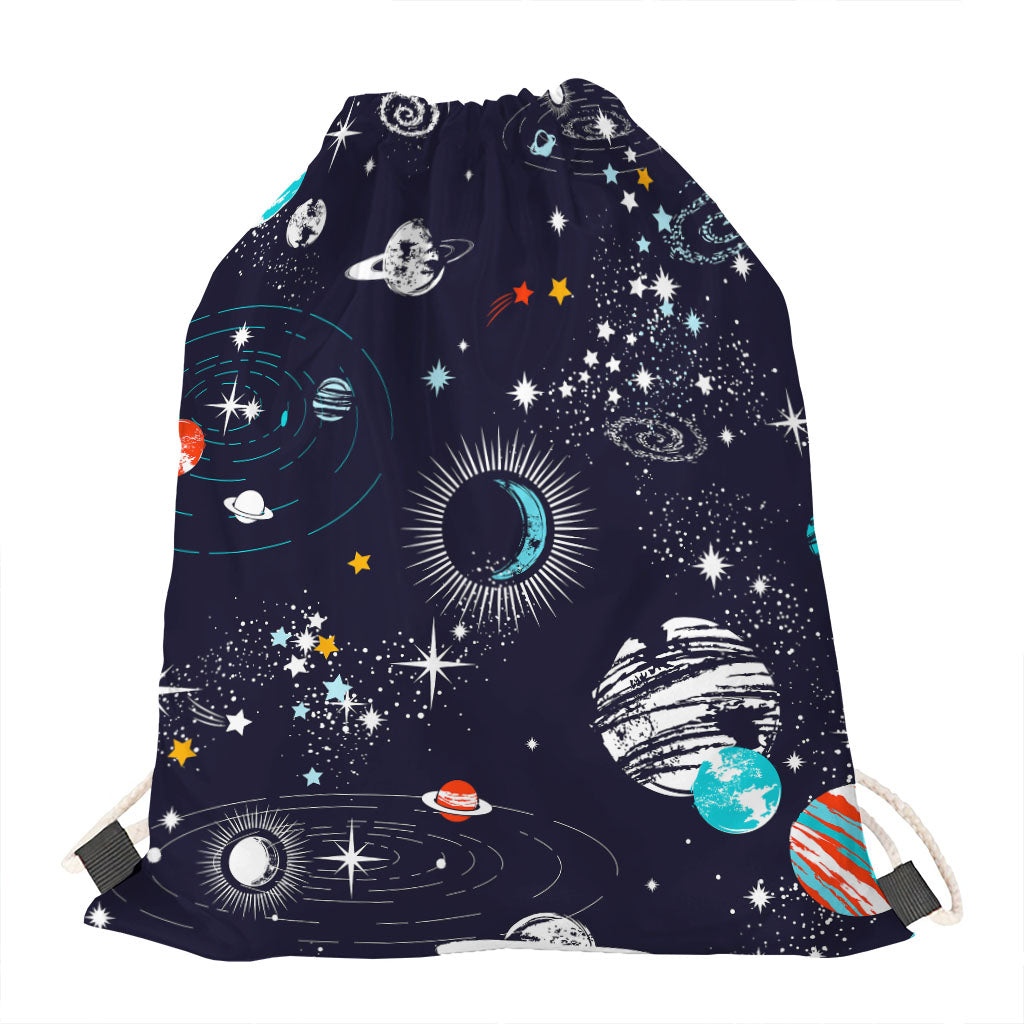 Universe Galaxy Outer Space Print Drawstring Bag
