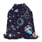 Universe Galaxy Outer Space Print Drawstring Bag