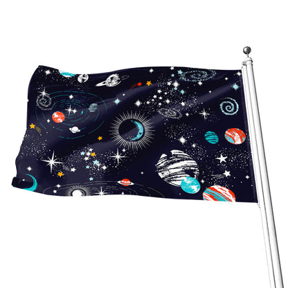 Universe Galaxy Outer Space Print Flag