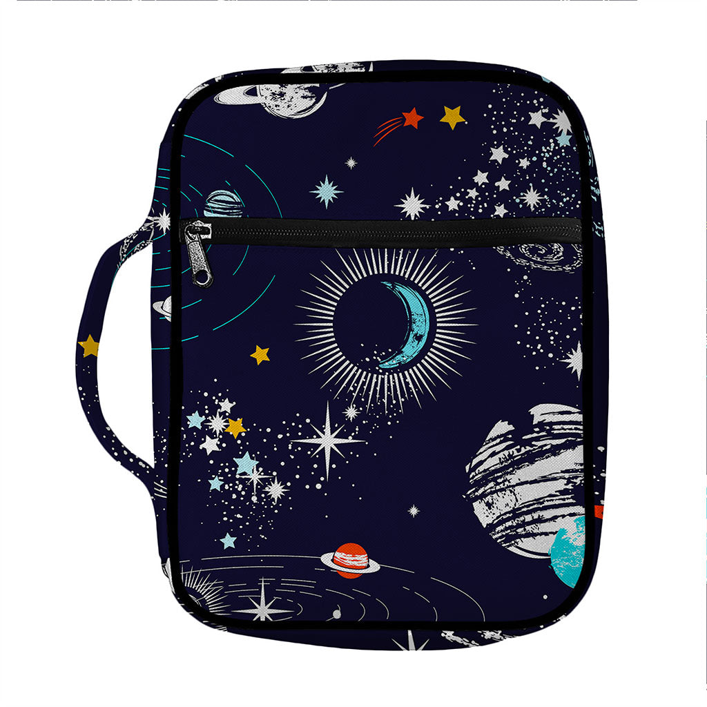 Universe Galaxy Outer Space Print Front Pocket Bible Bag