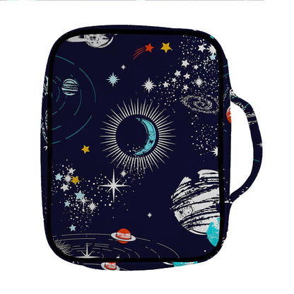 Universe Galaxy Outer Space Print Front Pocket Bible Bag