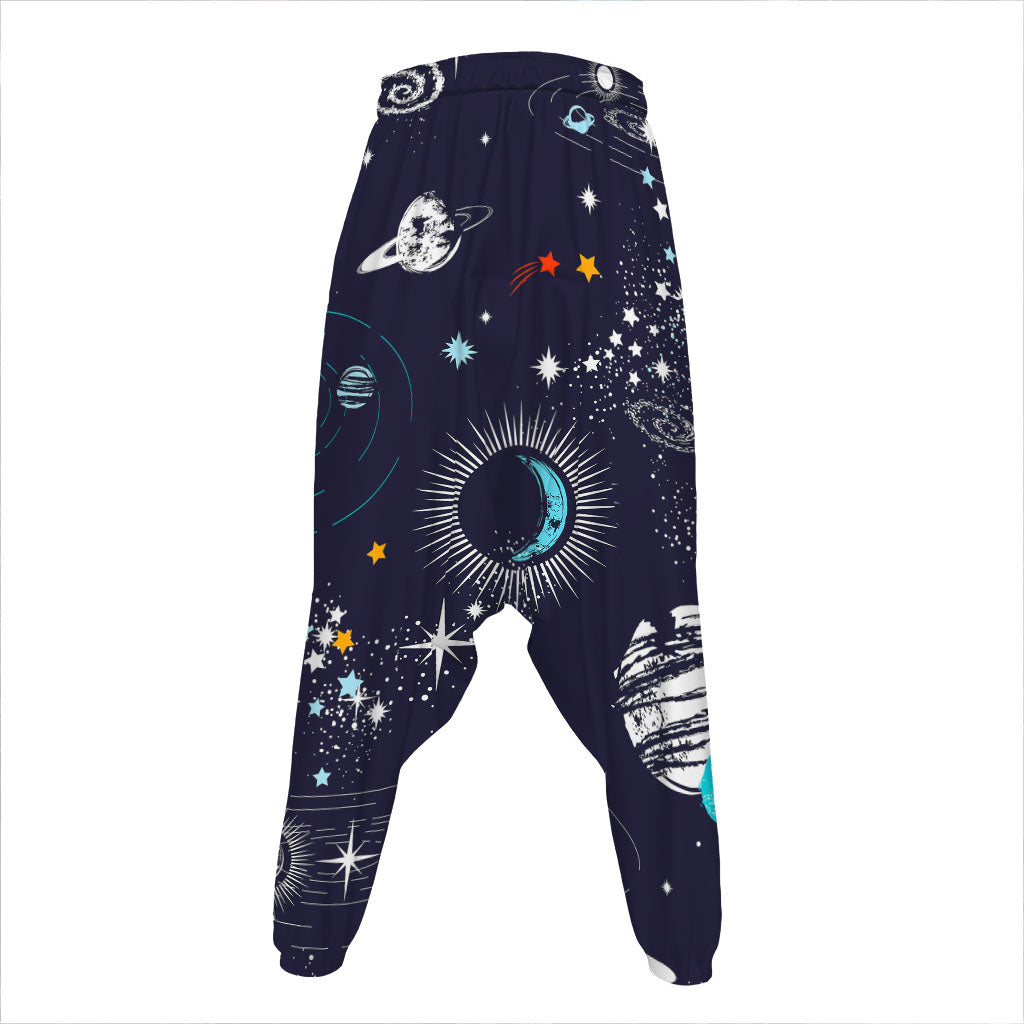 Universe Galaxy Outer Space Print Hammer Pants