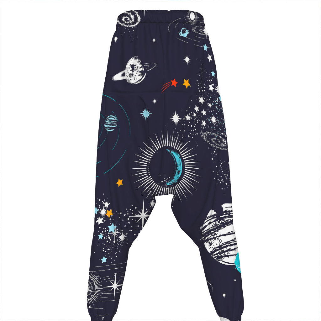 Universe Galaxy Outer Space Print Hammer Pants