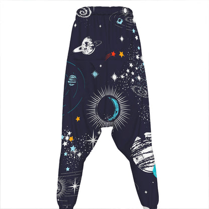 Universe Galaxy Outer Space Print Hammer Pants