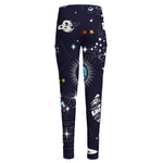 Universe Galaxy Outer Space Print High-Waisted Pocket Leggings