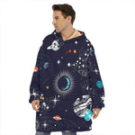 Universe Galaxy Outer Space Print Hoodie Blanket