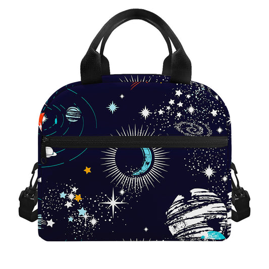 Universe Galaxy Outer Space Print Insulated Lunch Bag