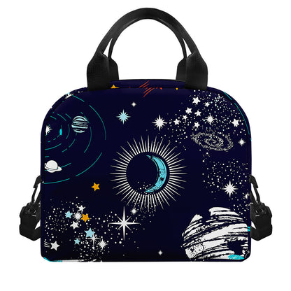 Universe Galaxy Outer Space Print Insulated Lunch Bag
