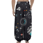 Universe Galaxy Outer Space Print Lantern Pants