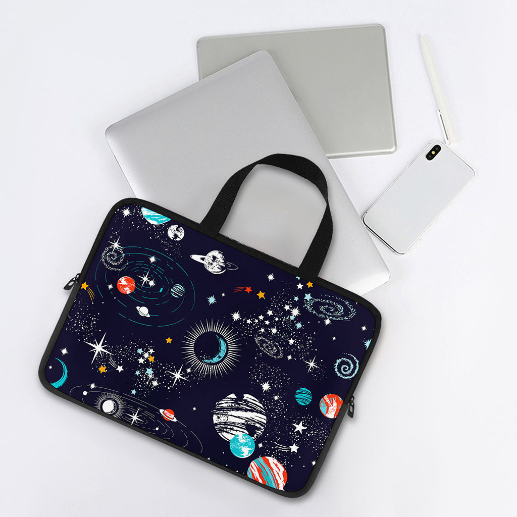 Universe Galaxy Outer Space Print Laptop Sleeve With Handle