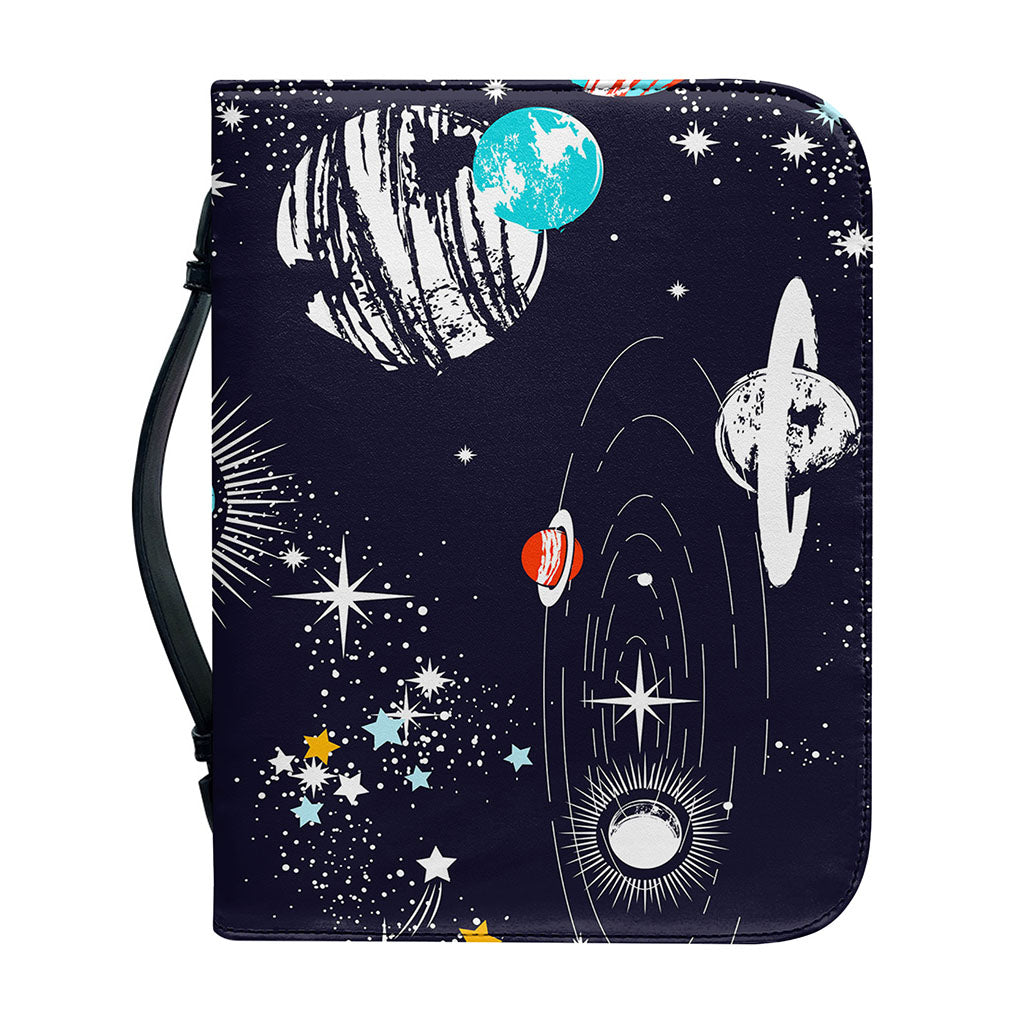 Universe Galaxy Outer Space Print Leather Bible Cover