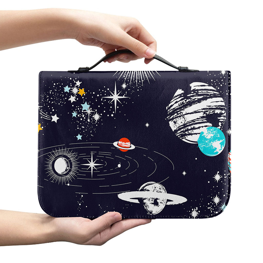 Universe Galaxy Outer Space Print Leather Bible Cover