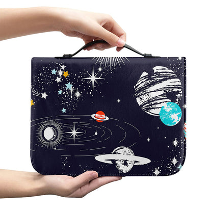 Universe Galaxy Outer Space Print Leather Bible Cover