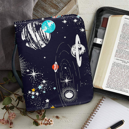 Universe Galaxy Outer Space Print Leather Bible Cover