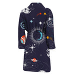 Universe Galaxy Outer Space Print Men's Bathrobe