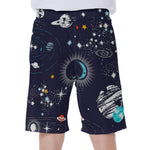 Universe Galaxy Outer Space Print Men's Beach Shorts
