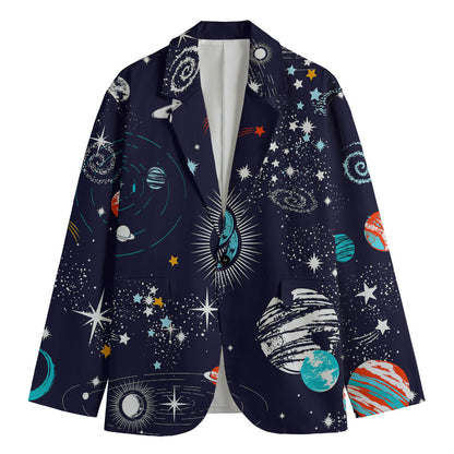 Universe Galaxy Outer Space Print Men's Blazer