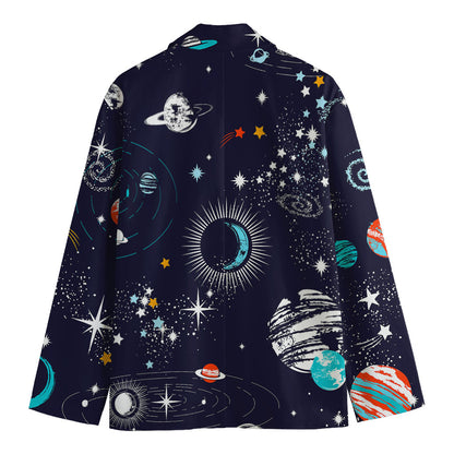 Universe Galaxy Outer Space Print Men's Blazer