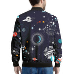 Universe Galaxy Outer Space Print Men's Bomber Jacket