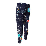 Universe Galaxy Outer Space Print Men's Compression Pants