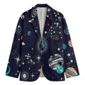 Universe Galaxy Outer Space Print Men's Cotton Blazer