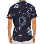 Universe Galaxy Outer Space Print Men's Deep V-Neck Shirt