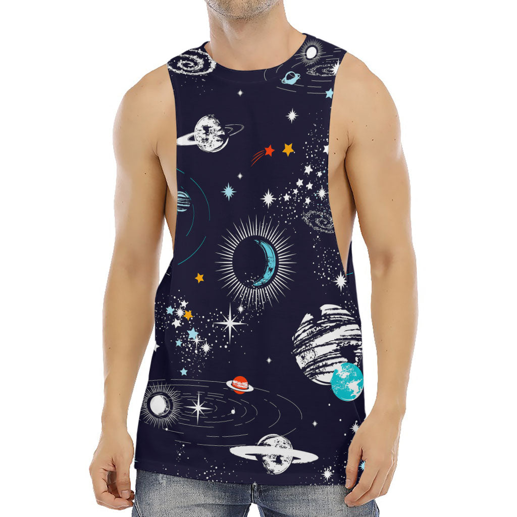 Universe Galaxy Outer Space Print Men's Muscle Tank Top