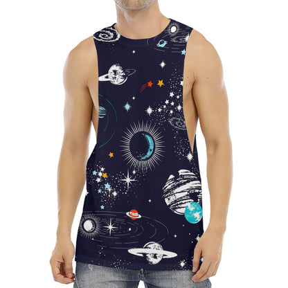 Universe Galaxy Outer Space Print Men's Muscle Tank Top