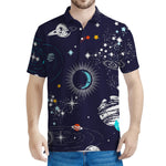 Universe Galaxy Outer Space Print Men's Polo Shirt
