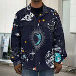 Universe Galaxy Outer Space Print Men's Shirt Jacket