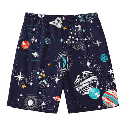 Universe Galaxy Outer Space Print Men's Swim Trunks