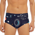 Universe Galaxy Outer Space Print Men's Triangle Swim Briefs
