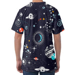 Universe Galaxy Outer Space Print Men's Velvet T-Shirt