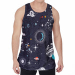 Universe Galaxy Outer Space Print Men's Velvet Tank Top