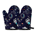 Universe Galaxy Outer Space Print Oven Mitts