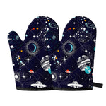 Universe Galaxy Outer Space Print Oven Mitts